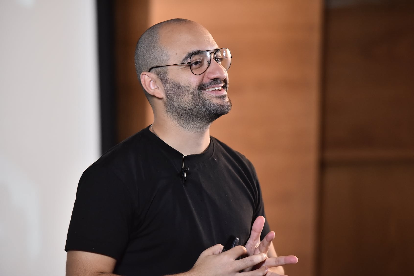 Zak Dakkash speaking with openness and energy
